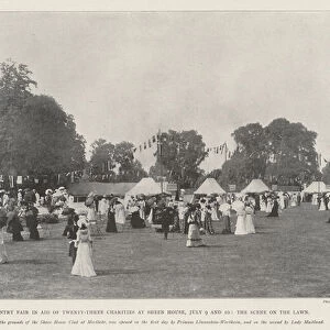 The Country Fair in Aid of Twenty-Three Charities at Sheen House, 9 and 10 July, the Scene on the Lawn (b / w photo)