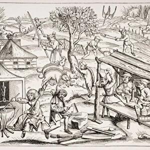 Country Life, after a woodcut in a folio edition of Virgin, published in Lyons, 1517
