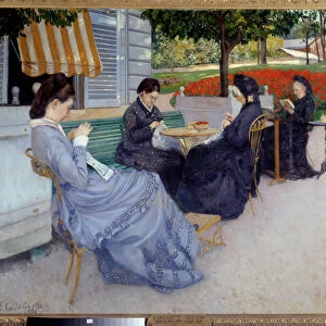 Country portraits (sewing women). Painting by Gustave Caillebotte (1848-1894), 1876