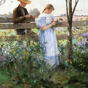 A Country Romance (oil on canvas)