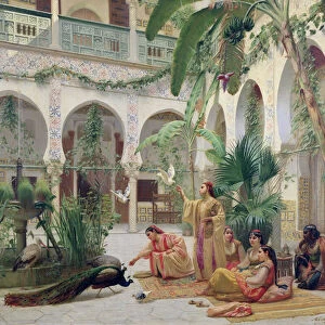 The Court of the Harem (oil on canvas)