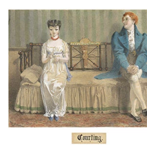 Courting, 1868 (w / c & bodycolour over pencil on pencil)