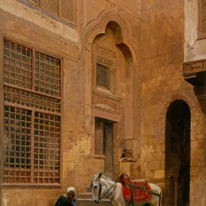 The Courtyard (oil on canvas)