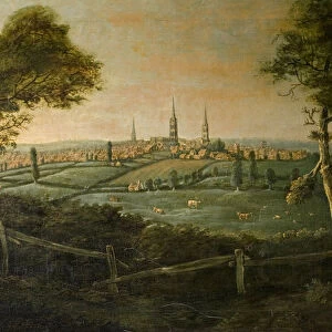 Coventry from the East, 19th century (oil on canvas)