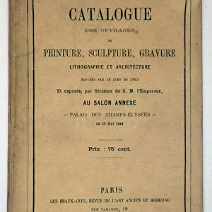 Front cover of the catalogue for the Salon des Refuses, 1863