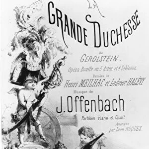 Cover for the piano and singing parts of La Grande Duchesse de Gerolstein