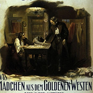 Cover of the score for the opera "La fanciulla del West"by Giacomo Puccini (1858-1924) by Leopoldo Metlicovitz (1868-1944)