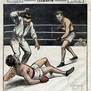 Criquis victory: boxer Eugene Criqui (1893-1977) managed to defeat his opponent