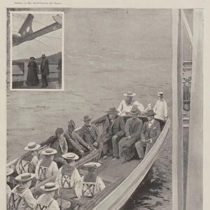 Cronje, his Wife, Son, and Staff conveyed to the Transport "Milwaukee"in the Armed Cutter of HMS "Doris"(litho)