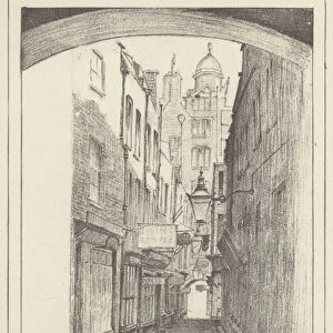 Crown Court, Pall Mall (litho)