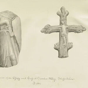Croxden - Antiquities: sepia drawing, 1839 (drawing)