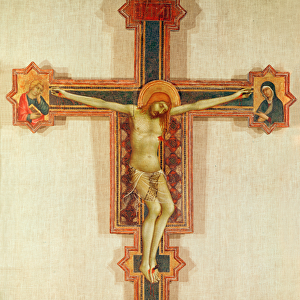 Crucifix with The Virgin and Saint John, c. 1321-25 (tempera on wood)