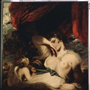 Cupidon denouant le ruban de Venus (Cupid Untying the Zone of Venus). Peinture de Sir Joshua Reynolds (1732-1792), 1788. Huile sur toile. Art anglais du 18eme siecle. Musee de l Ermitage, Saint Petersbourg
