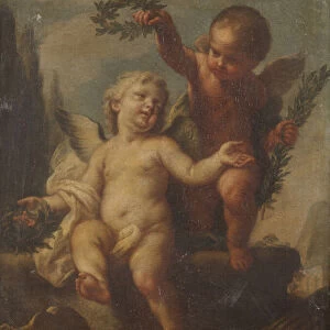 Cupids (oil on canvas)