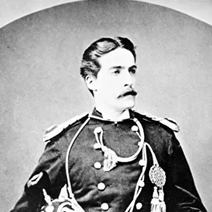 One of Custers Officers, c. 1860s (b / w photo)