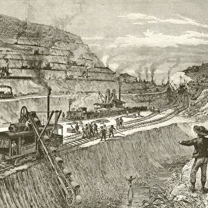 Cutting the Canal at Panama (engraving)