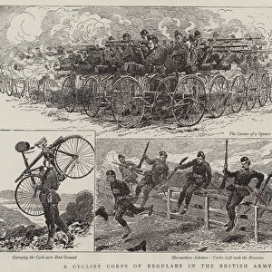 A Cyclist Corps of Regulars in the British Army (engraving)
