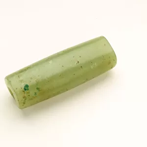 Cylindrical bead, c. 3000-1700 BC (jade, nephrite)