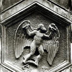 Daedalus, decorative relief from the Campanile, Florence, c. 1348-50 (marble) (b / w photo) (see also 103681)