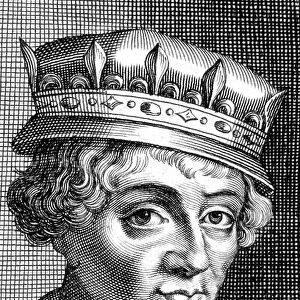 Dagobert II (652-679) Merovingian French King (engraving)