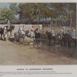 Dairos ou Gendarmes Indigenes (coloured photo)