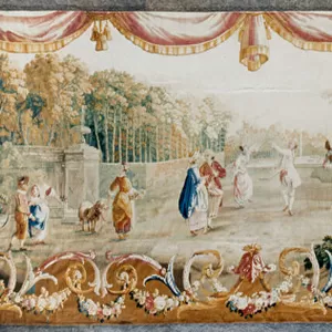 Dance in a Park, Aubusson Tapestry Workshop, c. 1782 (wool & silk)