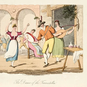 The Dance of the Tarantella, from Italian Scenery, representing the Manners