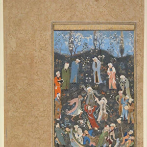 "Dancing Dervishes", Folio from a Divan of Hafiz, c