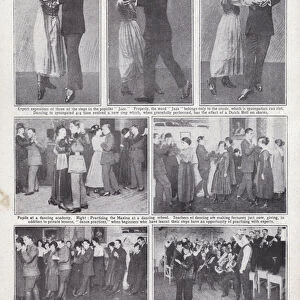 Dancing to jazz music in London, 1919 (b / w photo)