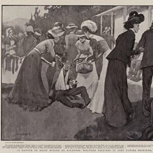In Danger of Being killed by Kindness, Wounded Soldiers in Fort Napier Hospital, Maritzburg (litho)