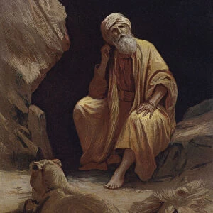 Daniel in the den of lions (chromolitho)