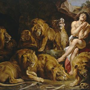 Daniel and the Lions Den, c. 1615 (oil on canvas)