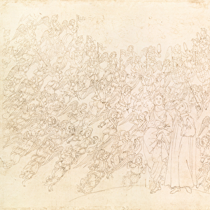 Dante and Beatrice, from Dantes Divine Comedy, c. 1480 (pen & ink on paper)