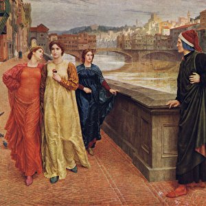 Dante and Beatrice, from The Worlds Greatest Paintings