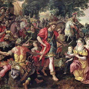 David and Abigail or Alexander and the Family of Darius (oil on panel)