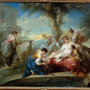 David and Bethsabee. Painting by Carle Van Loo (1705-1765). Meaux. Musee Bossuet