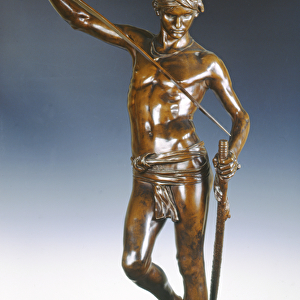 David with head of Goliath, c. 1872 (bronze with dark brown patina)
