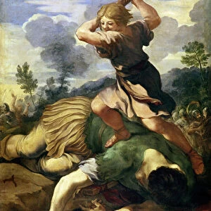 David killing Goliath (oil on canvas)