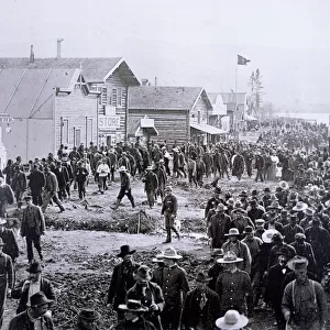 Dawson City during the Klondike Gold Rush (1897-98) 1898 (b / w photo)