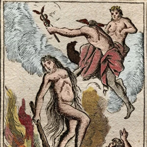 Death and apotheosis of Hercules (Heracles) From "Mythologie de la jeunesse "