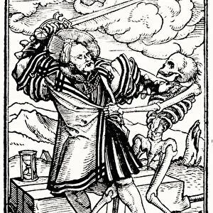 Death and the Nobleman, from The Dance of Death, engraved by Hans Lutzelburger