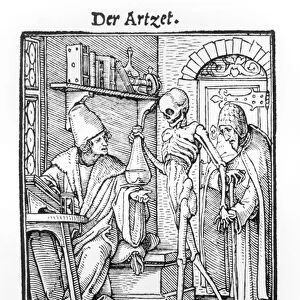 Death and the Physician, from The Dance of Death, engraved by Hans Lutzelburger, c