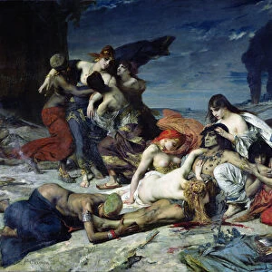 The Death of Ravana, 1875 (oil on canvas)