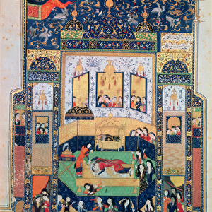 The Death of Shirin, illustration to Khosro and Shirin by Elias Nezami (1140-1209)