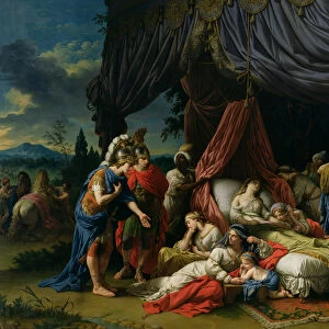 The Death of the Wife of Darius III (399-330 BC) 1785 (oil on canvas)