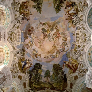 Decoration of the dome of the Schussenried monastery, 1730-1731 (fresco)