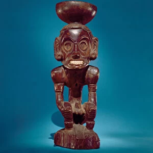 Deity figure (Zemi), Dominican Republic (ironwood & shell)