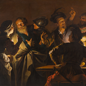 The Denial of St. Peter, c. 1620-1625 (oil on canvas)