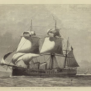 Departure of HRH the Duke of Edinburgh, HMS "Sultan"(engraving)