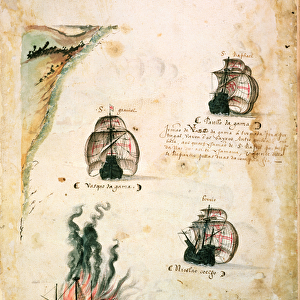 Departure of Vasco da Gama (c. 1469-1524) in 1497, from Libro das Armadas